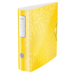 Archivador Leitz Active WOW. Polyfoam. 180º. DIN A4, lomo 82 mm. amarillo