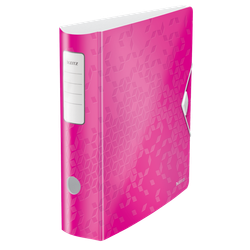 Archivador Leitz Active WOW. Polyfoam. 180º. DIN A4, lomo 82 mm. fucsia