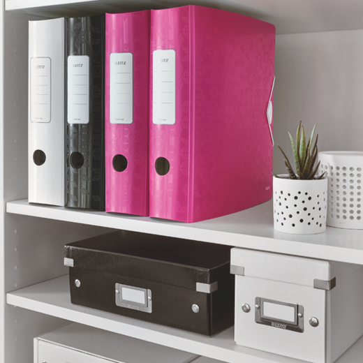 Archivador Leitz Active WOW. Polyfoam. 180º. DIN A4, lomo 82 mm. fucsia