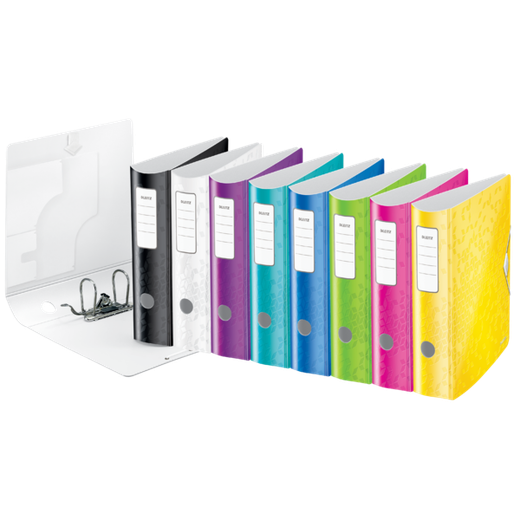 Archivador Leitz Active WOW. Polyfoam. 180º. DIN A4, lomo 82 mm. negro