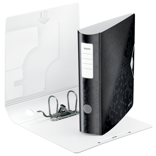 Archivador Leitz Active WOW. Polyfoam. 180º. DIN A4, lomo 82 mm. negro