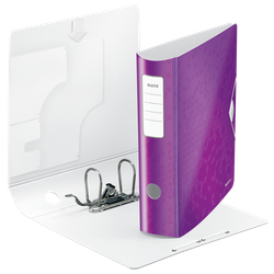Archivador Leitz Active WOW. Polyfoam. 180º. DIN A4, lomo 82 mm. violeta