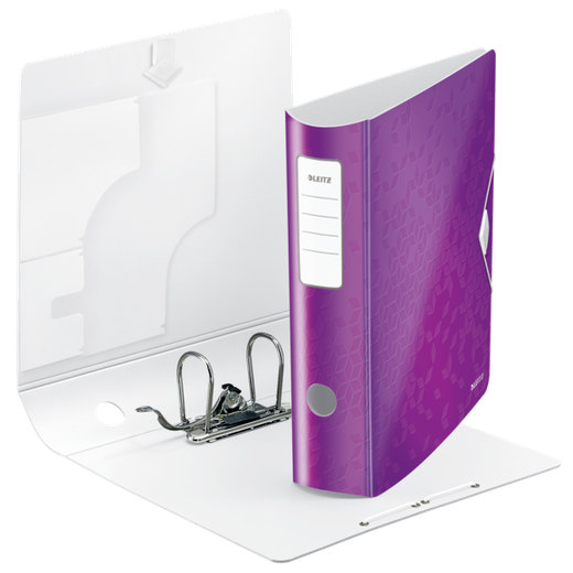 Archivador Leitz Active WOW. Polyfoam. 180º. DIN A4, lomo 82 mm. violeta