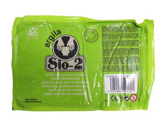Arcilla Sio-2 Blanca Paquete de 1.5 Kg