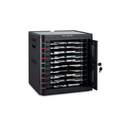 Armario de carga con 10 compartimentos con USB-C y PD 3.0 UE Kensington