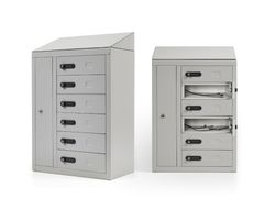 Armario metalico iorder para 32 moviles con cerradura combinacion numerica color gris metalizado 280x285x500