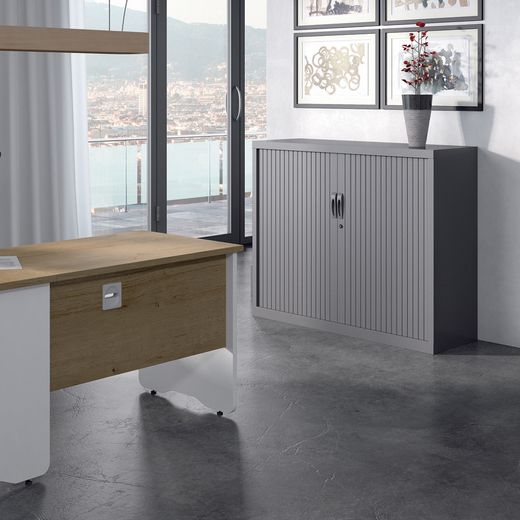 Armario Metálico Persiana 198x120x45 cm Ral 7035 Incluye 4 Baldas