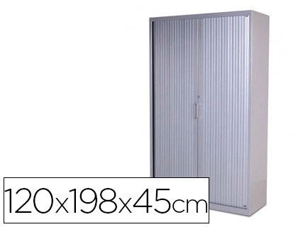 Armario Metálico Persiana 198X120X45 Ral 9006 Incluye 4 Baldas