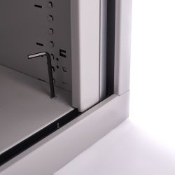 Armario Metálico Persiana 198x80x45 cm Ral 7015 Incluye 4 Baldas