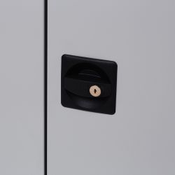 Armario Metálico Puertas Batientes 105x102x45 cm Ral 9006 Incluye 2 Baldas