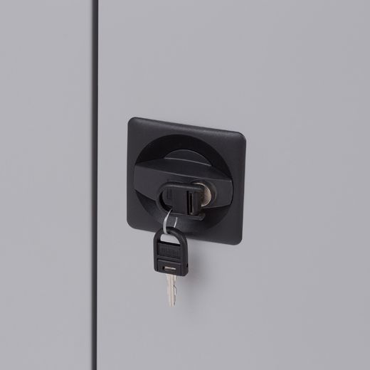 Armario Metálico Puertas Batientes 198x102x45 cm Ral 7035 Incluye 4 Baldas