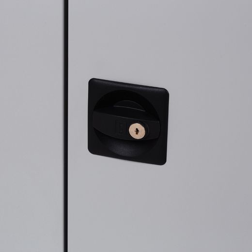 Armario Metálico Puertas Batientes 198x102x45 cm Ral 9005 Incluye 4 Baldas