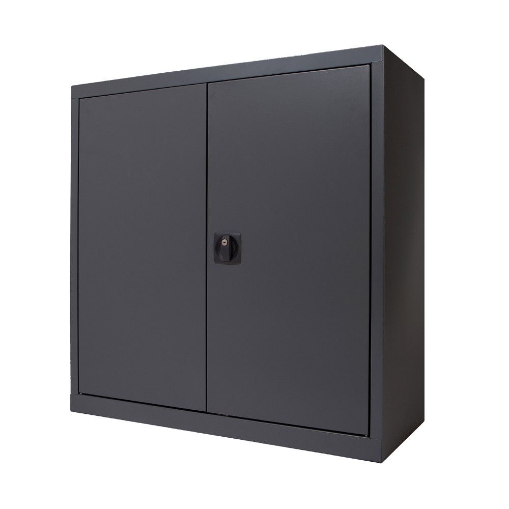 Armario Metálico Puertas Batientes 70x80x45 cm Ral 9005 Incluye 1 Balda