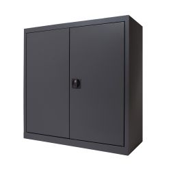 Armario Metálico Puertas Batientes 70x80x45 cm Ral 9005 Incluye 1 Balda