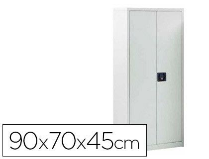 Armario Metálico Puertas Batientes 70x80x45 cm Ral 9006 Incluye 1 Balda