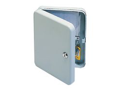 Armario para llaves q-connect 20 llaves chapa de acero ceradura de seguridad tornillos soporte mural