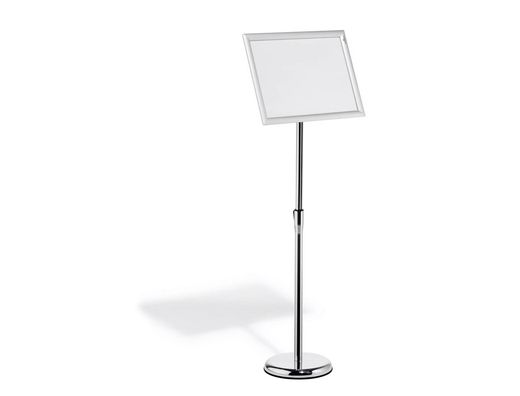 Atril de suelo durable marco aluminio din a3 vertical / horizontal altura ajustable 86 a 129 cm