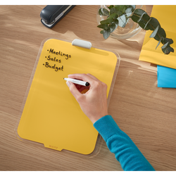 Atril escritorio cristal Leitz Cosy, amarillo