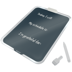 Atril escritorio cristal Leitz Cosy, gris