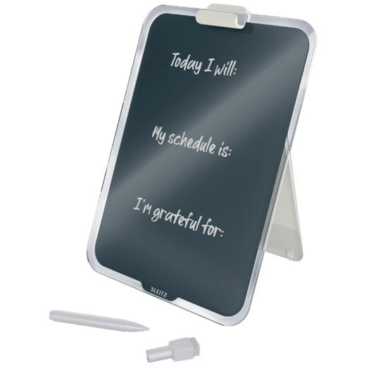 Atril escritorio cristal Leitz Cosy, gris