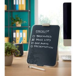 Atril escritorio cristal Leitz Cosy, gris