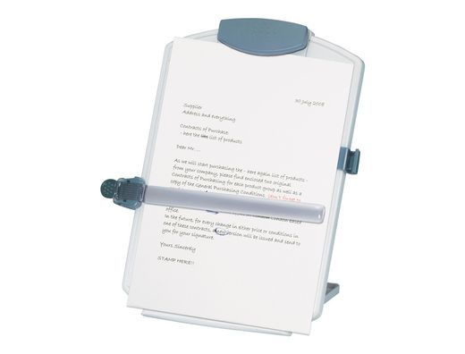 Atril para Ordenador de Sobremesa Q-Connect -Base Regulable de Plastico