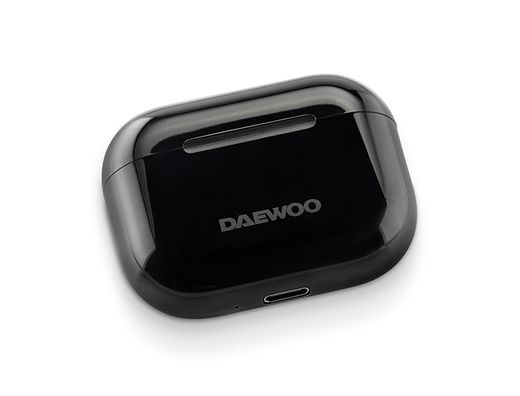 Auricular daewoo tws bluetooth 5.3 usb tipo-c con estuche de carga 500mah color negro