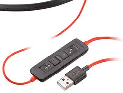 Auricular plantronics blackwire 3310 diadema monoaural cable usb-a con microfono