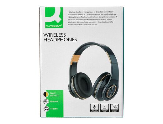 Auricular q-connect bluetooth diadema ajustable color negro