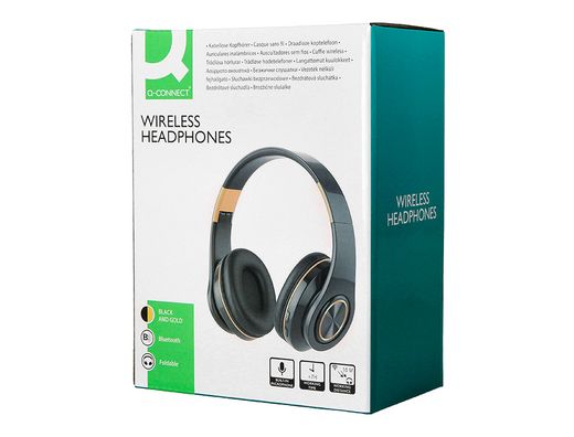 Auricular q-connect bluetooth diadema ajustable color negro