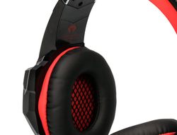 Auricular q-connect gaming con microfono ajustable e iluminacion led color negro