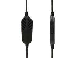 Auricular q-connect gaming con microfono ajustable e iluminacion led color negro