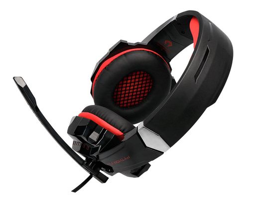 Auricular q-connect gaming con microfono ajustable e iluminacion led color negro