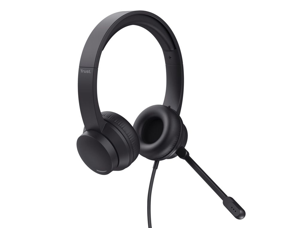 Auricular trust ayda diadema con microfono usb color negro