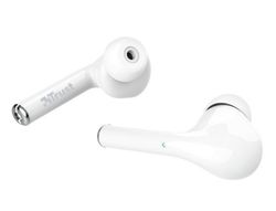 Auricular trust nika inalambrico bluetooth con estuche de carga color blanco