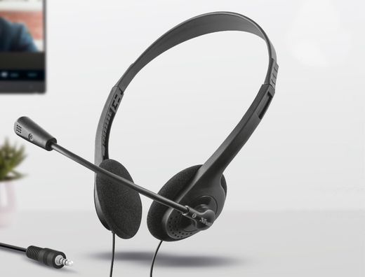Auricular trust primo chat headset para pc y laptop longitud cable 1,8 m con microfono conexion jack 3.5