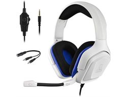 Auriculares gaming the g-lab korp-cobalt-w jack 3.5mm blanco