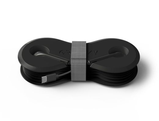 Auriculares groovy con microfono y estuche conector tipo-c color negro