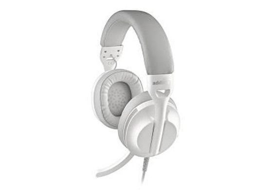 Auriculares ngs vox805 con cable estereo usb-c con control de volumen y adaptador usb color blanco