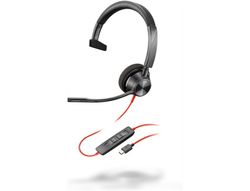 Auriculares poly blackwire 3310 mono con auricular giratorio 180