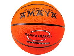 Balon amaya de basket caucho naranja n 6