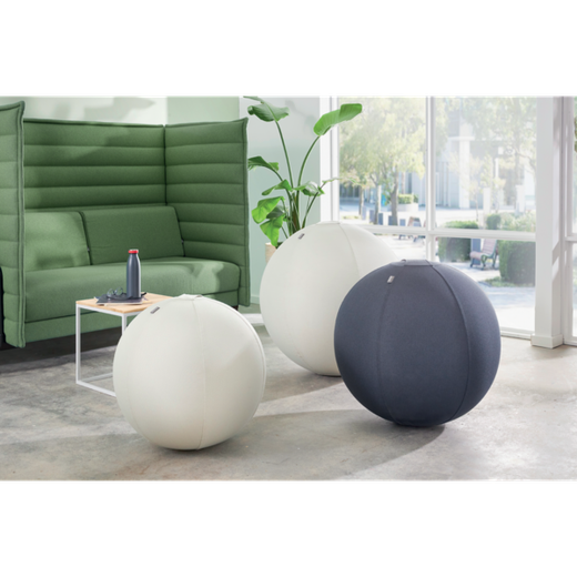 Balón de asiento Active de 55cm antideslizante, gris