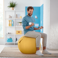 Balón de asiento Active de 65 cm de diámetro Ergo Cosy, amarillo
