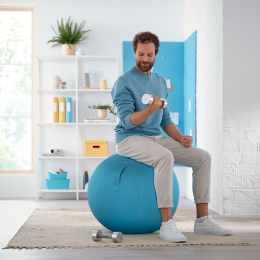 Balón de asiento Active de 65 cm de diámetro Ergo Cosy, azul