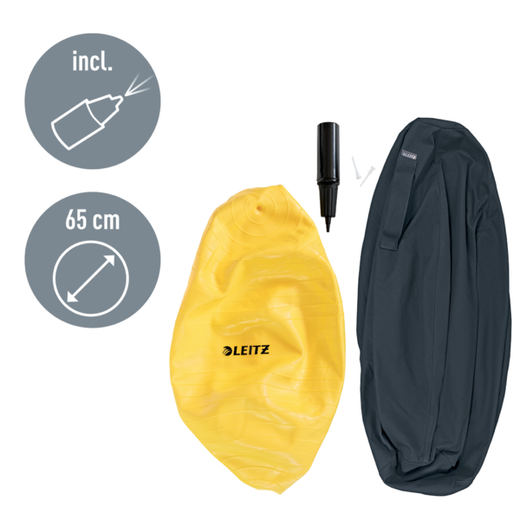 Balón de asiento Active de 65 cm de diámetro Ergo Cosy, gris