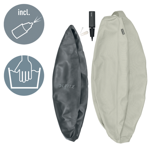 Balón de asiento Active de 65cm antideslizante, gris