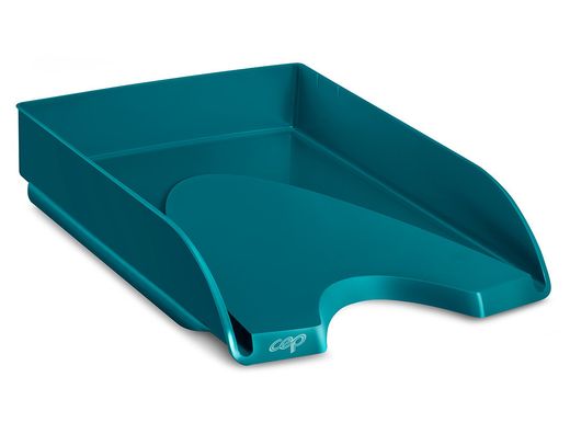 Bandeja de sobremesa cep riviera plastico color esmeralda 348x257x66 mm