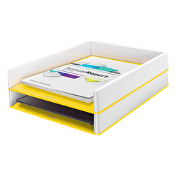 Bandeja Leitz WOW DUAL, amarillo/blanco