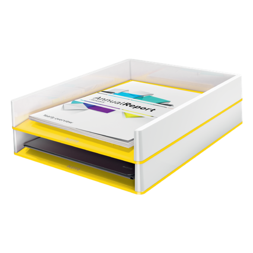 Bandeja Leitz WOW DUAL, amarillo/blanco