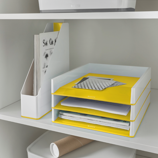 Bandeja Leitz WOW DUAL, amarillo/blanco